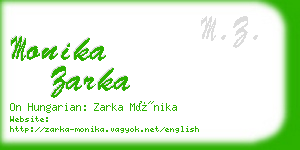 monika zarka business card